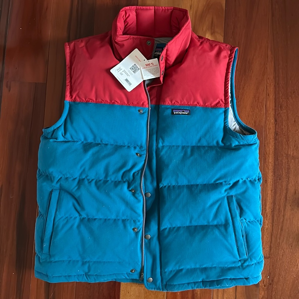 Patagonia Bivy Down Vest Men’s Size XL Underwater Blue